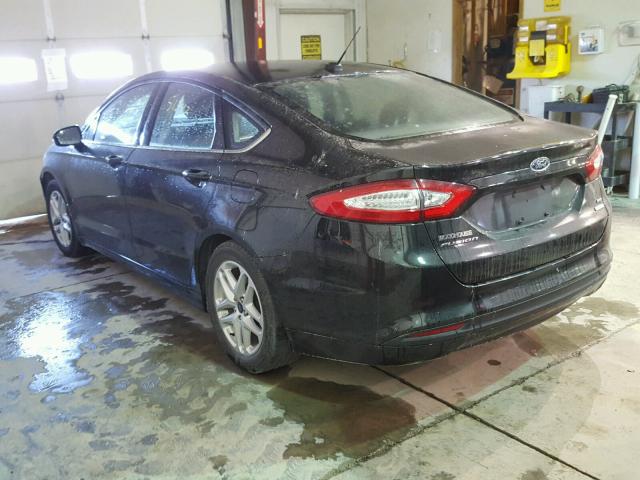 1FA6P0HDXE5379392 - 2014 FORD FUSION SE BLACK photo 3