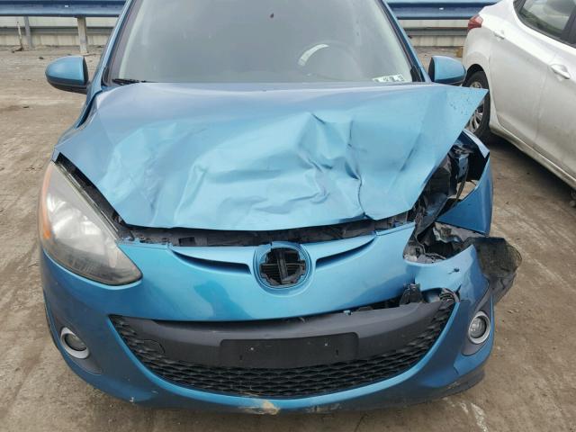 JM1DE1HY1B0112814 - 2011 MAZDA MAZDA2 TEAL photo 7