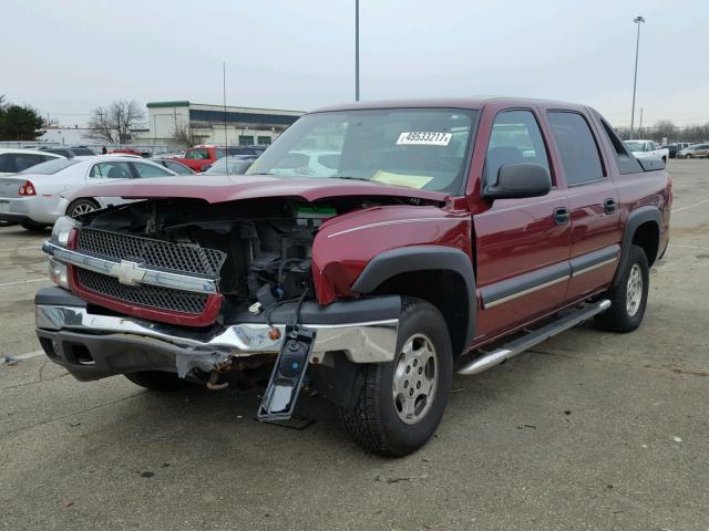 3GNEC12T64G130416 - 2004 CHEVROLET AVALANCHE MAROON photo 2
