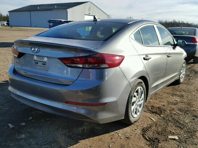 KMHD74LF2HU150986 - 2017 HYUNDAI ELANTRA SE GRAY photo 4