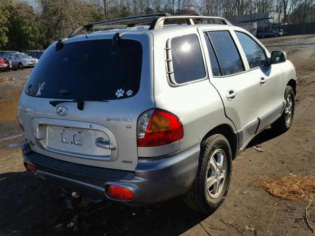 KM8SC73D14U701910 - 2004 HYUNDAI SANTA FE G SILVER photo 4