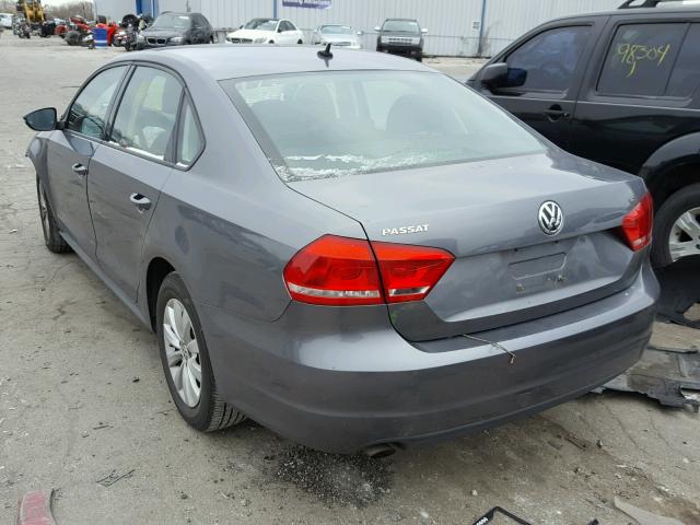1VWAP7A3XCC032794 - 2012 VOLKSWAGEN PASSAT S ნაცრისფერი ფოტო 3