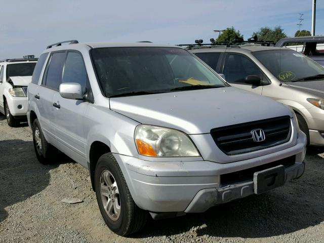 2HKYF18523H577806 - 2003 HONDA PILOT EXL SILVER photo 1