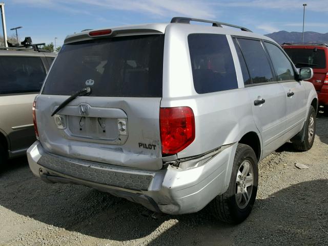 2HKYF18523H577806 - 2003 HONDA PILOT EXL SILVER photo 4