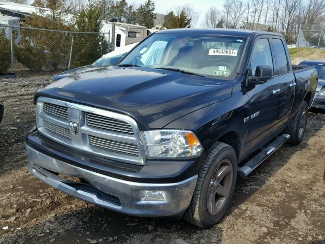 1D7RV1GT7AS205583 - 2010 DODGE RAM 1500 BLACK photo 2