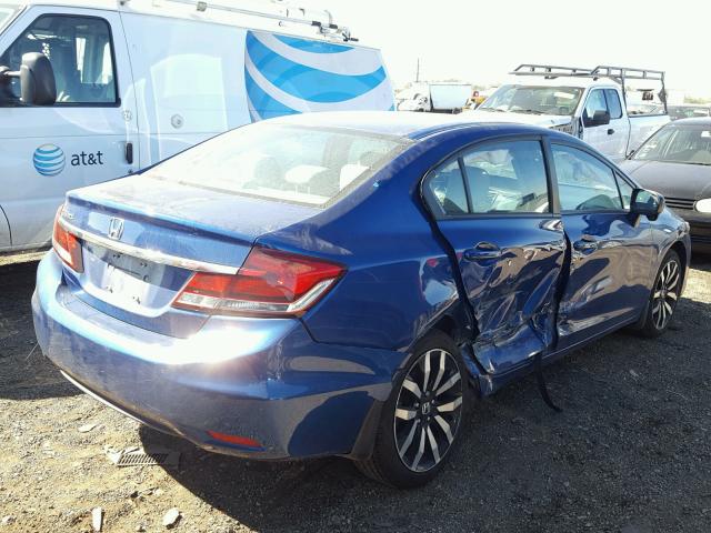 19XFB2F9XFE046649 - 2015 HONDA CIVIC EXL 蓝色 照片 4