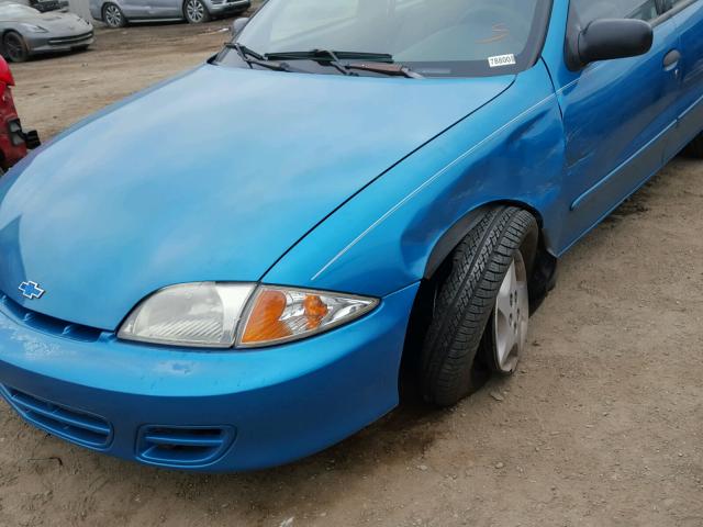 1G1JC5241Y7270360 - 2000 CHEVROLET CAVALIER TURQUOISE photo 9