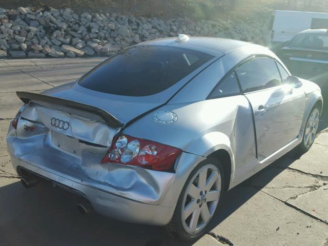 TRUWT28N821005897 - 2002 AUDI TT QUATTRO GRAY photo 4