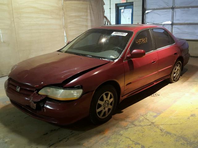 1HGCG56632A086985 - 2002 HONDA ACCORD EX MAROON photo 2