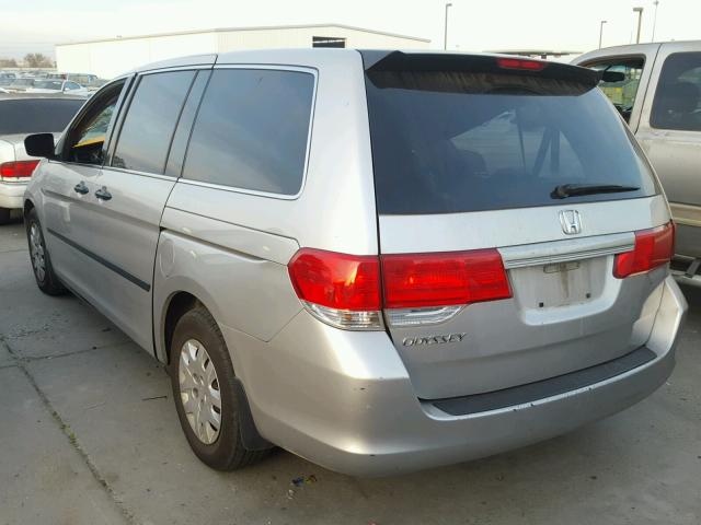 5FNRL38218B078919 - 2008 HONDA ODYSSEY LX SILVER photo 3