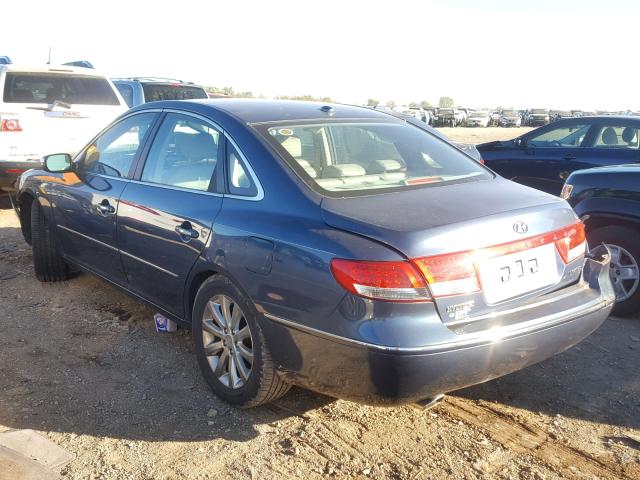 KMHFC46F89A363931 - 2009 HYUNDAI AZERA SE BLUE photo 3