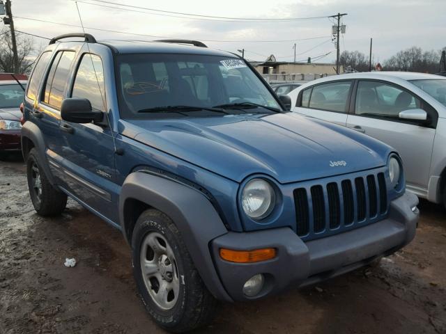 1J4GL48K44W164139 - 2004 JEEP LIBERTY SP BLUE photo 1