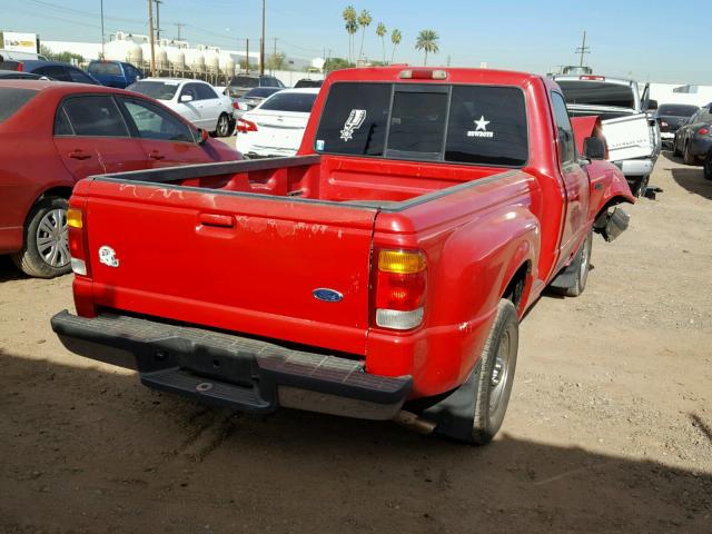 1FTYR10C6WTA24125 - 1998 FORD RANGER RED photo 4