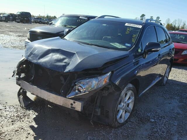 2T2ZK1BA0AC017431 - 2010 LEXUS RX 350 GRAY photo 2