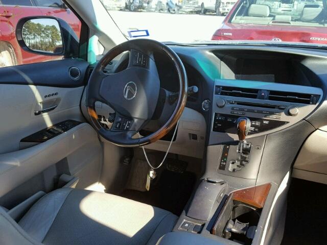 2T2ZK1BA0AC017431 - 2010 LEXUS RX 350 GRAY photo 9