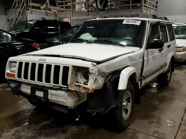 1J4FF48S5YL224004 - 2000 JEEP CHEROKEE S WHITE photo 2