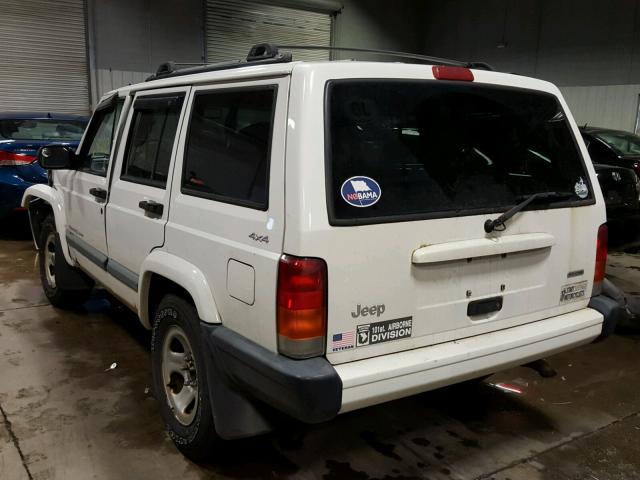 1J4FF48S5YL224004 - 2000 JEEP CHEROKEE S WHITE photo 3