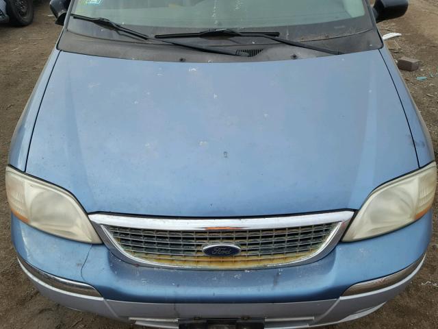 2FMZA53472BA51315 - 2002 FORD WINDSTAR S BLUE photo 7