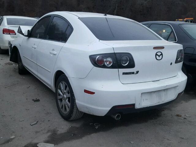 JM1BK32G081799475 - 2008 MAZDA 3 I WHITE photo 3