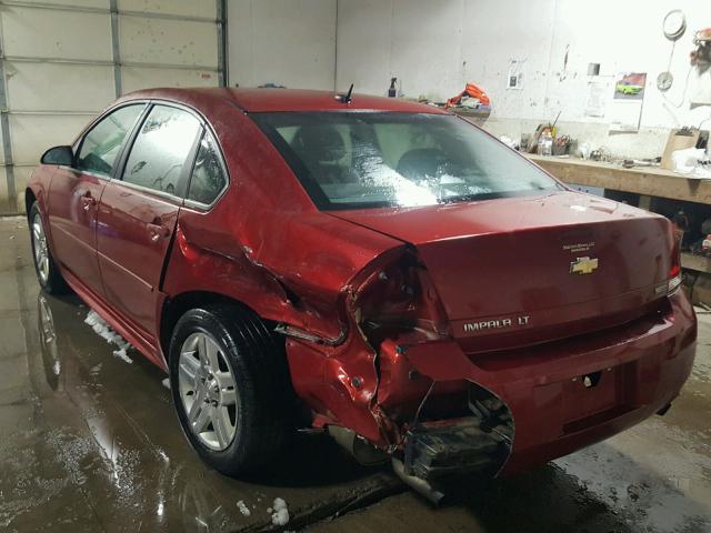 2G1WB5E36C1325399 - 2012 CHEVROLET IMPALA LT RED photo 3