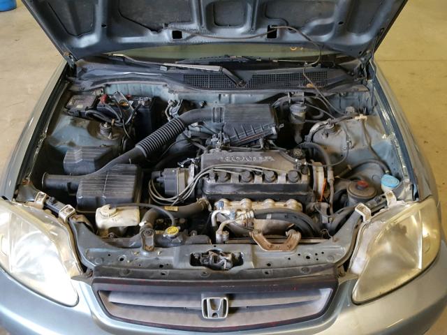 2HGEJ6617YH537494 - 2000 HONDA CIVIC BASE BLUE photo 7