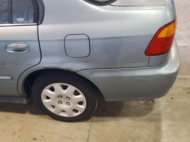 2HGEJ6617YH537494 - 2000 HONDA CIVIC BASE BLUE photo 9