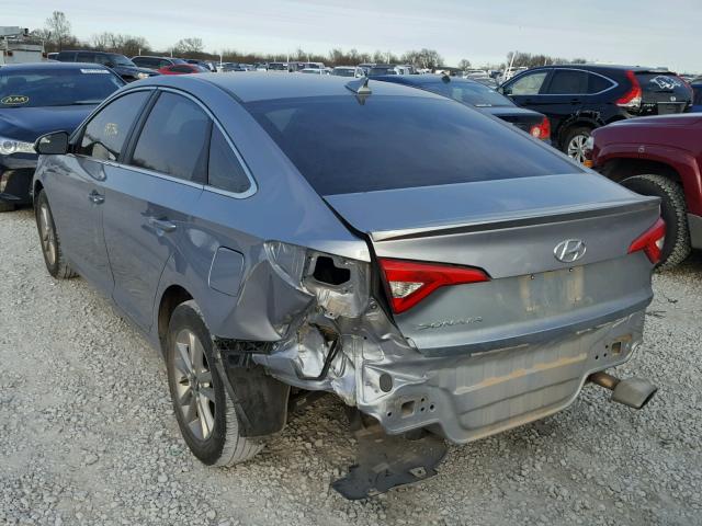 5NPE24AF0GH277254 - 2016 HYUNDAI SONATA SE SILVER photo 3