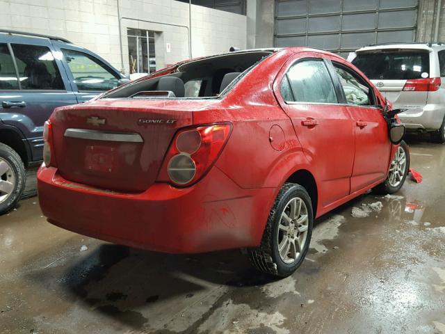 1G1JC5SH2C4129858 - 2012 CHEVROLET SONIC LT RED photo 4