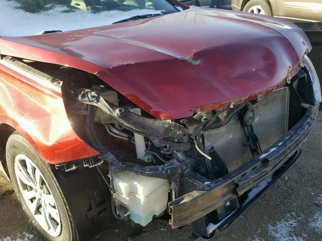 5NPEB4AC8BH011981 - 2011 HYUNDAI SONATA GLS RED photo 9