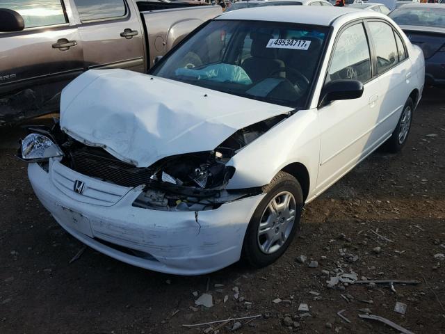 2HGES16592H611329 - 2002 HONDA CIVIC LX WHITE photo 2