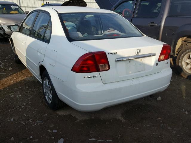 2HGES16592H611329 - 2002 HONDA CIVIC LX WHITE photo 3