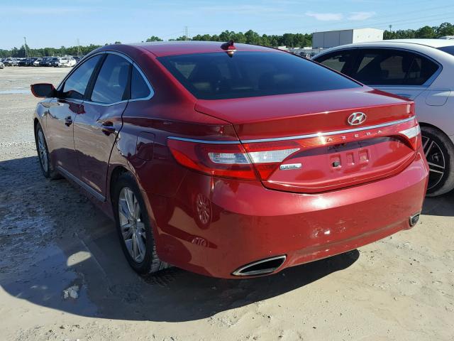 KMHFG4JGXCA127504 - 2012 HYUNDAI AZERA GLS RED photo 3