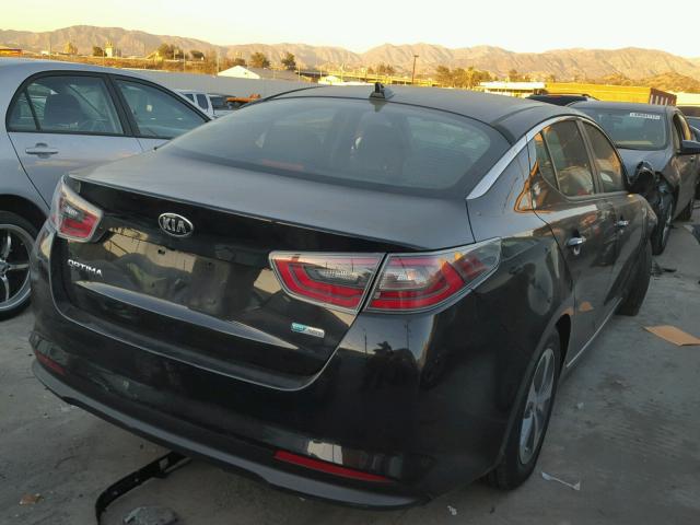 KNAGM4AD6F5084152 - 2015 KIA OPTIMA HYB BLACK photo 4