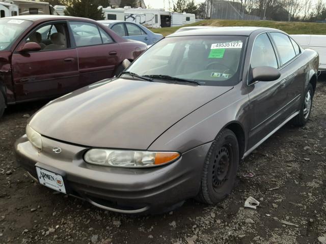 1G3NL52E51C242818 - 2001 OLDSMOBILE ALERO GL BROWN photo 2