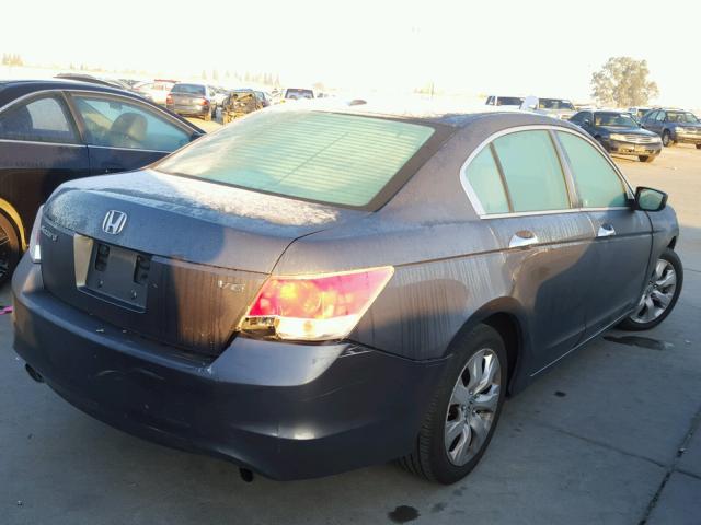 1HGCP36888A061255 - 2008 HONDA ACCORD EXL GRAY photo 4