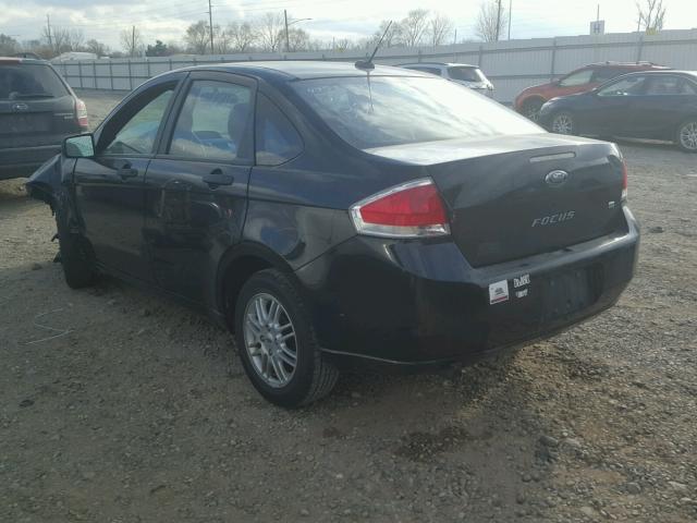 1FAHP35N89W269318 - 2009 FORD FOCUS SE BLACK photo 3