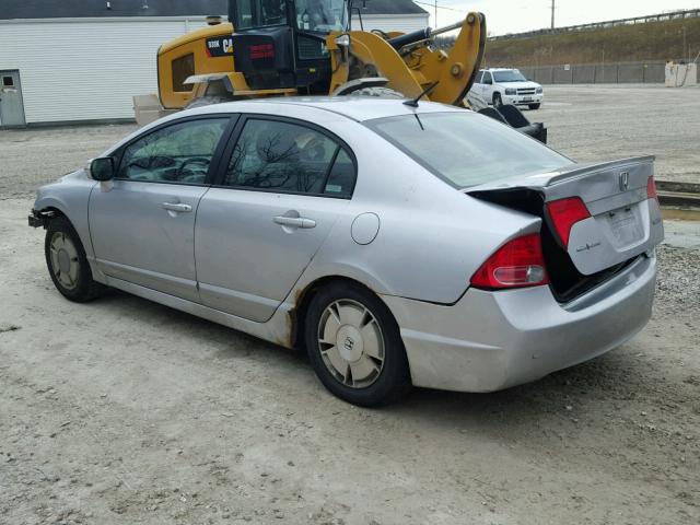 JHMFA36286S028268 - 2006 HONDA CIVIC HYBR SILVER photo 3