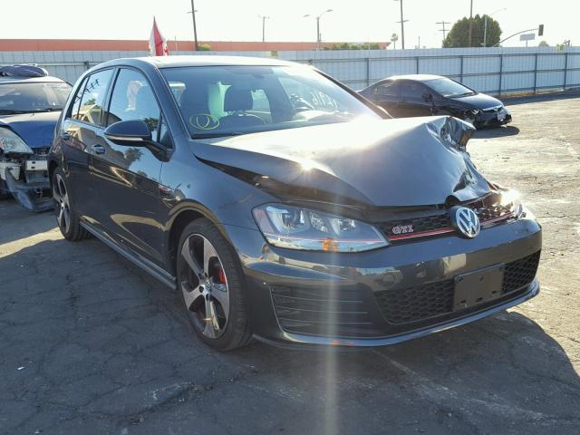 3VW547AU1GM014921 - 2016 VOLKSWAGEN GTI S/SE CHARCOAL photo 1