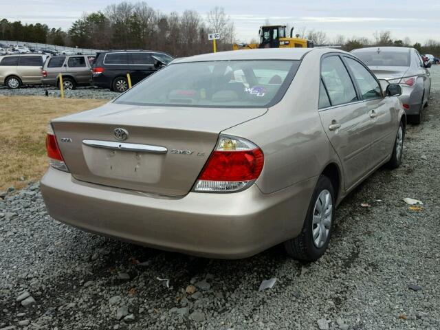 4T1BE32K25U061114 - 2005 TOYOTA CAMRY LE BEIGE photo 4