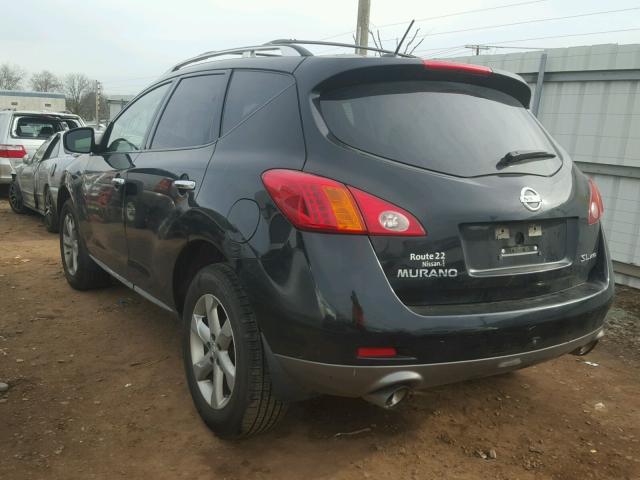 JN8AZ18W59W208978 - 2009 NISSAN MURANO S BLACK photo 3