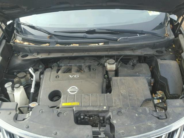 JN8AZ18W59W208978 - 2009 NISSAN MURANO S BLACK photo 7