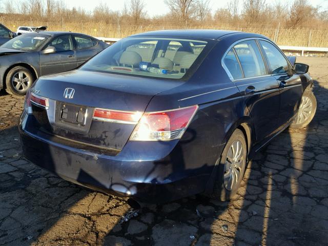 1HGCP2F32CA160760 - 2012 HONDA ACCORD LX BLUE photo 4