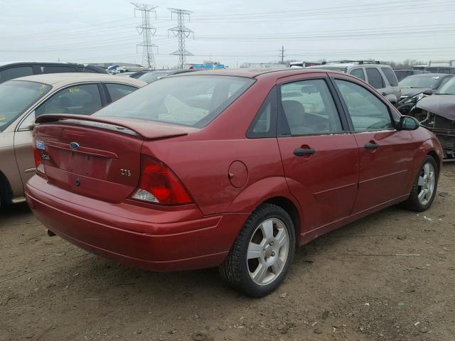 1FAFP38333W339431 - 2003 FORD FOCUS ZTS RED photo 4