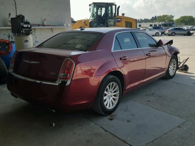 2C3CCAAG9EH124426 - 2014 CHRYSLER 300 RED photo 4