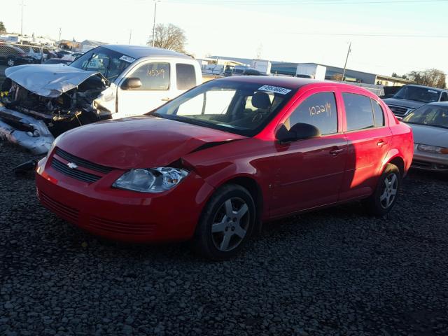 1G1AK58F187284061 - 2008 CHEVROLET COBALT LS RED photo 2