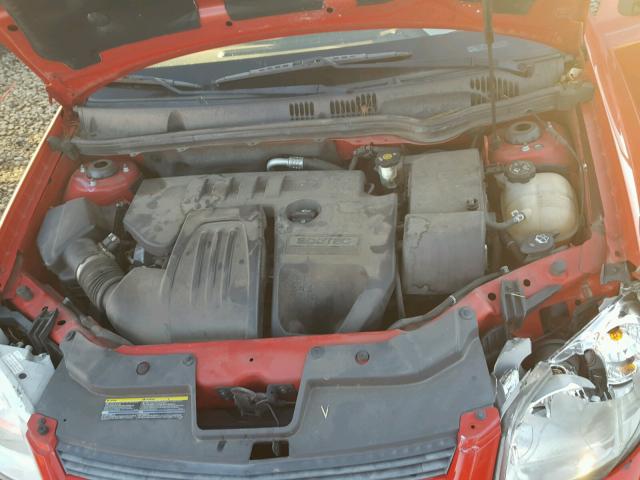 1G1AK58F187284061 - 2008 CHEVROLET COBALT LS RED photo 7