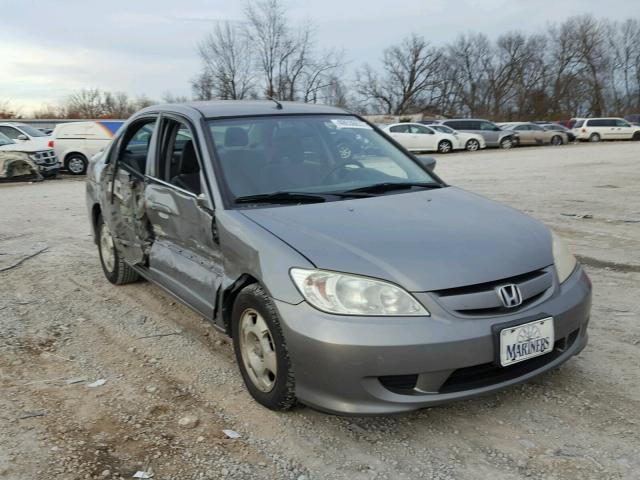 JHMES96685S005604 - 2005 HONDA CIVIC HYBR GRAY photo 1