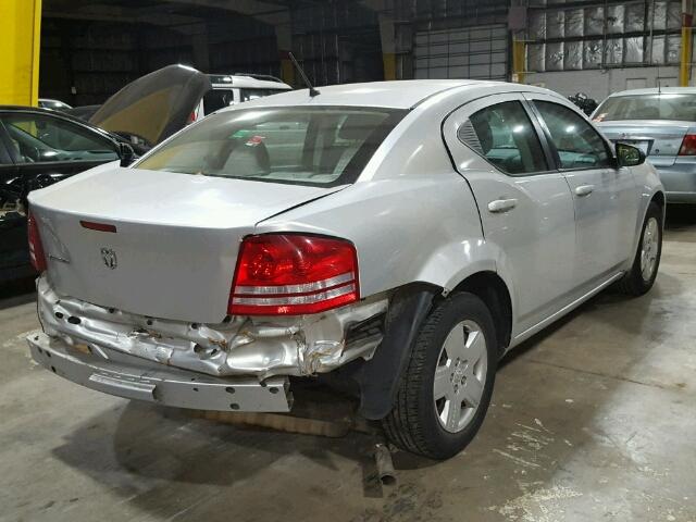 1B3LC46K28N695182 - 2008 DODGE AVENGER SE SILVER photo 4