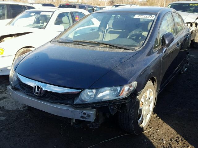 2HGFA1F56BH544924 - 2011 HONDA CIVIC LX BLUE photo 2