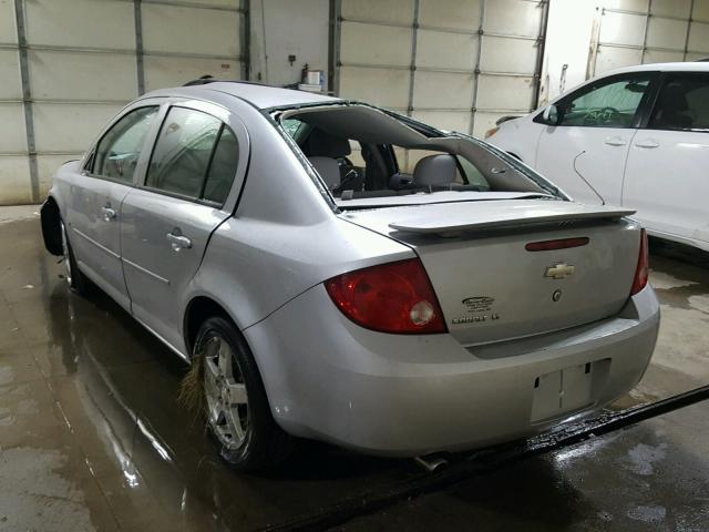 1G1AL55F087111214 - 2008 CHEVROLET COBALT LT SILVER photo 3